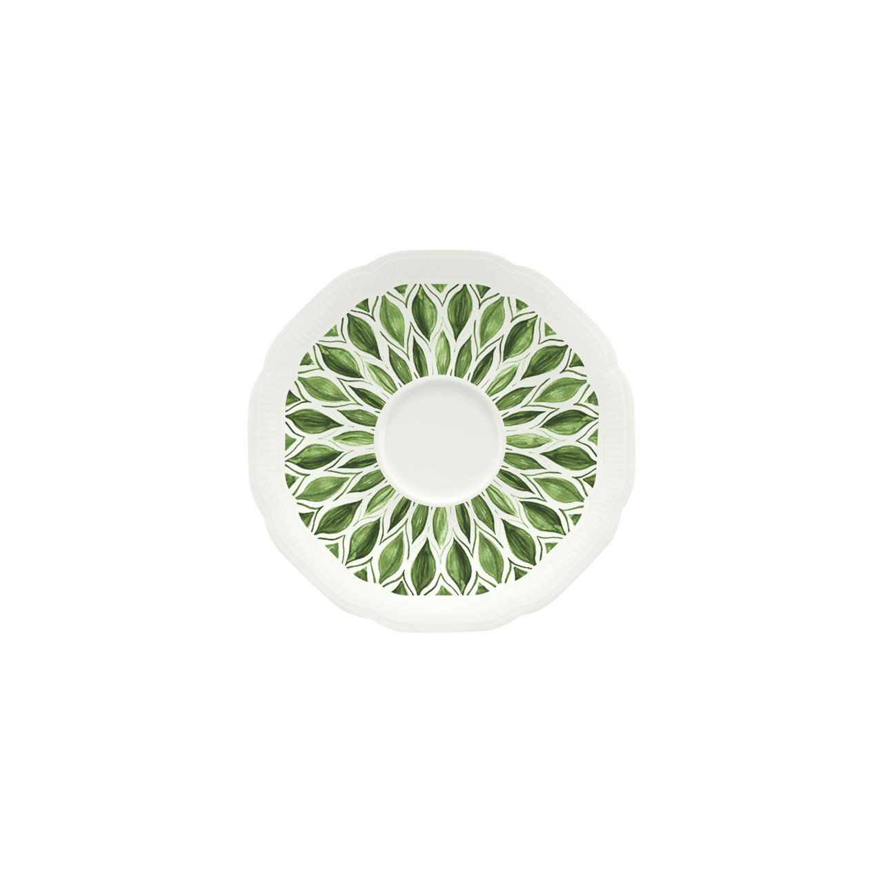 Floral Charm, Untertasse rund mit Relief ø 131 mm green
